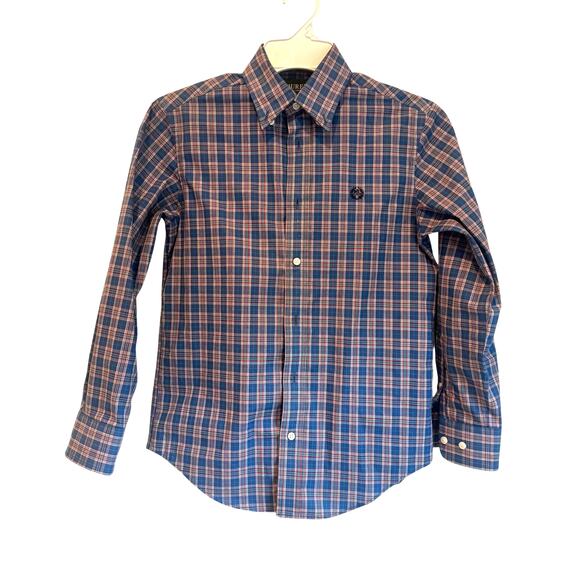 Lauren Ralph Lauren Boy's Plaid Button Down Long Sleeve Shirt Multicolor Size 12